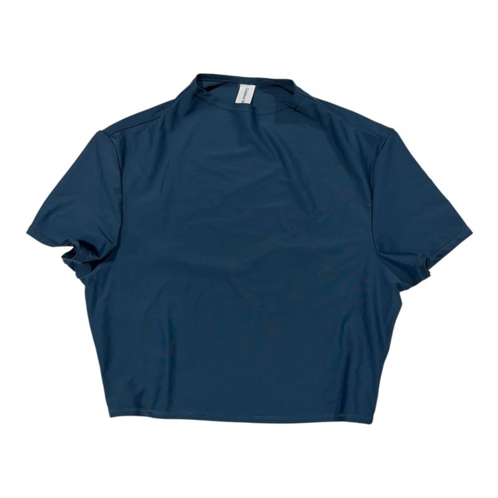 Outdoor Voices Cropped Short Sleeve UPF 50+ Rashguard - Navy